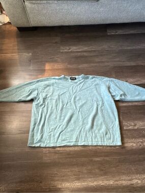 Eskandar 100% Cashmere Oversized Boxy Sweater – Seafoam / Light Teal